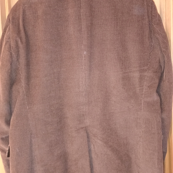 Dockers Blazer Mens 46R Corduroy Chocolate Brown Blazer Jacket Leather Buttons - Picture 10 of 13